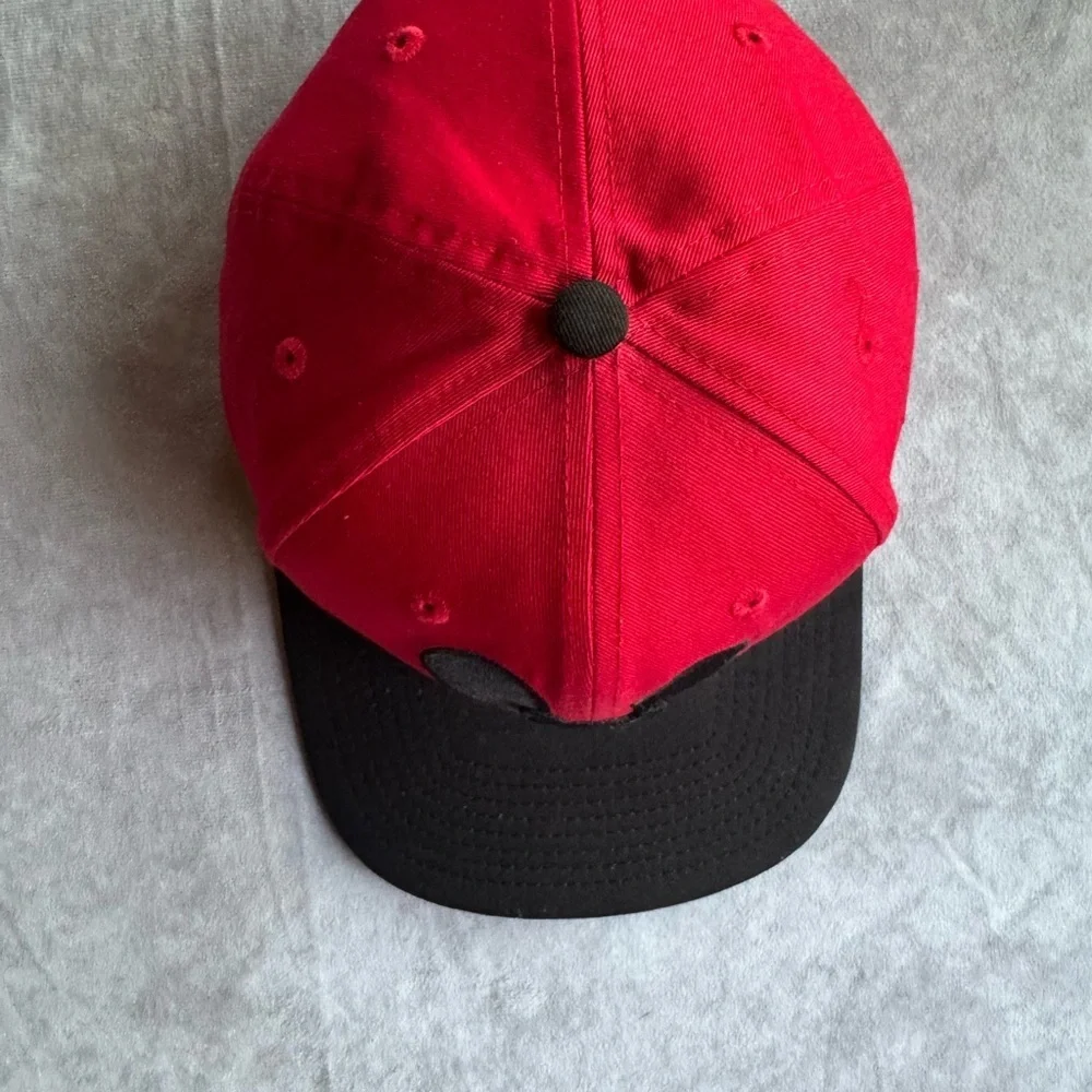 New Era Red and Black Cap with Mouse Design